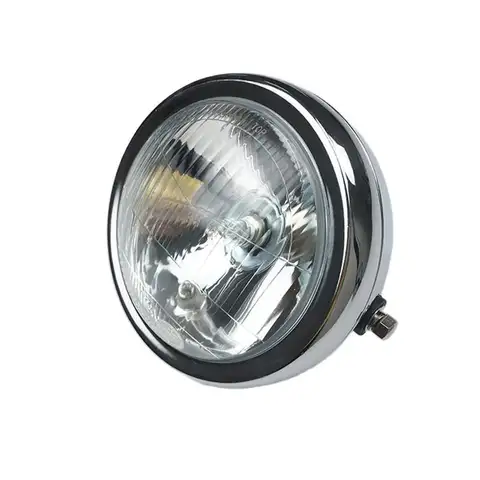 Motorcycle Headlight for Suzuki GN125 GN 125 Harley Honda BMW Chrome Metal Motocicleta High/Low Beam Head Lamp