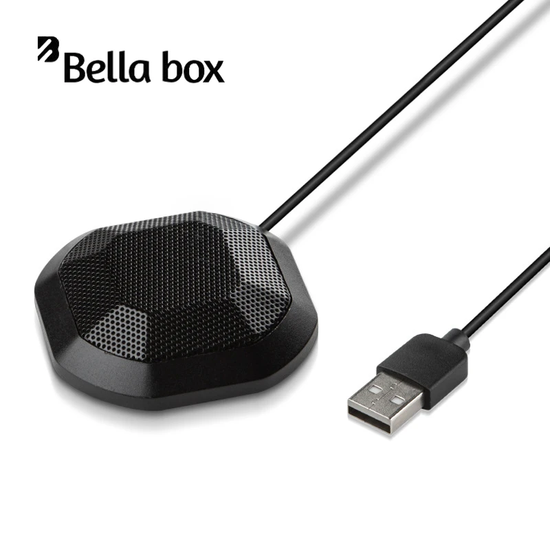 Bella box Conference Omnidirectional Microphone Y01B Multi Person Desktop Recording Noise Reduction 360 Degree Microphone