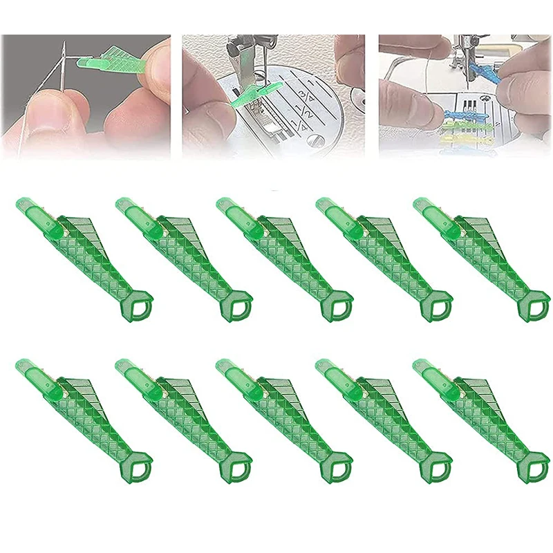 10PC Auto Needle Threader DIY Hand Sewing Threader Hand Machine Stitch Insertion Sewing Automatic Thread Device Household Tools