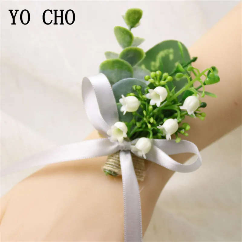 Hình Cho Cô Dâu Cổ Tay Xòe Cưới Boutonniere Hoa Huệ Cô Gái Vòng Tay Trắng Xanh Vật Có Rừng Phong Cách Cưới Corsages