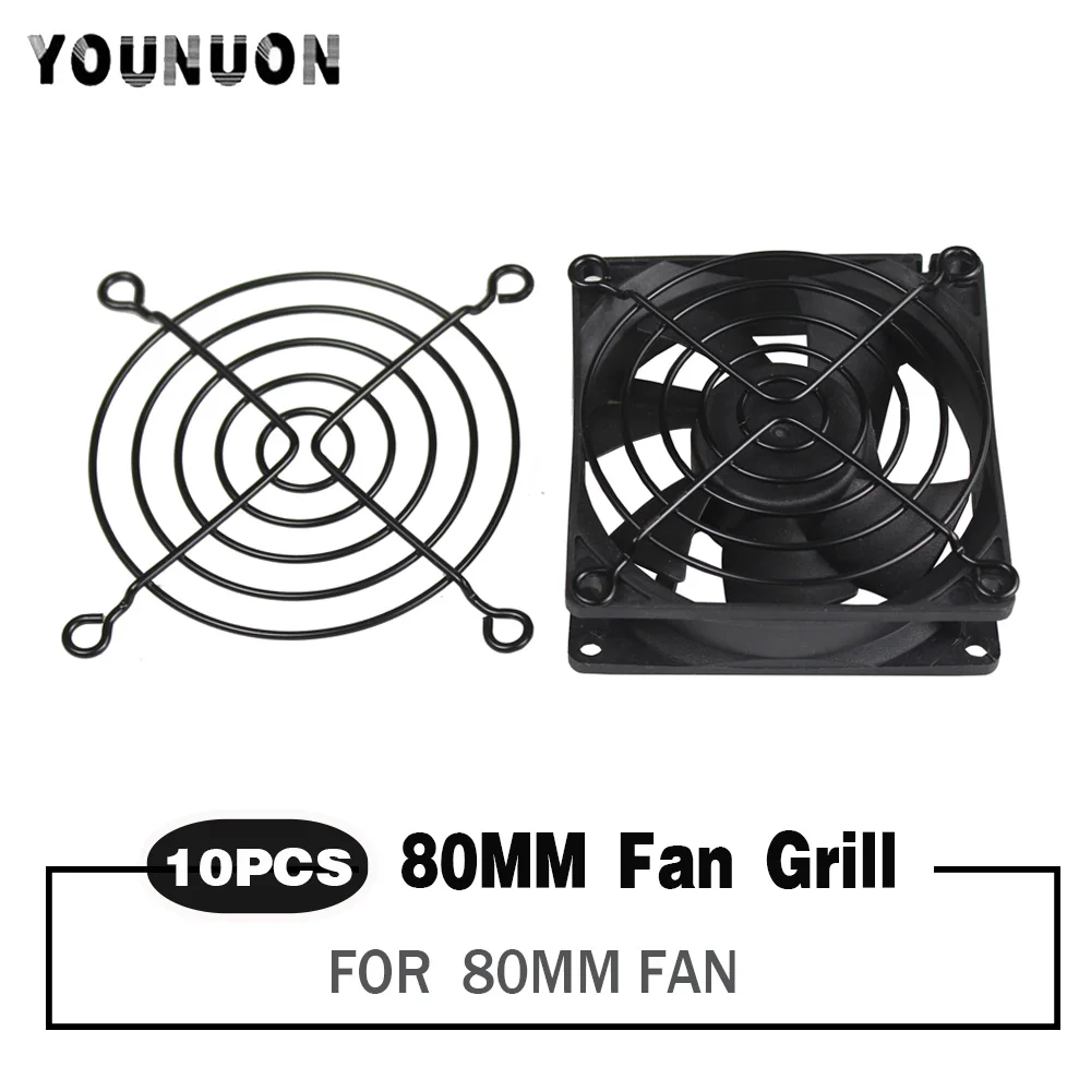 

10 Pieces 80mm Fan Grills Metal Mesh Finger Guard Protective Net Fan Grill 80mmx80mm Grills for 8010 8015 8020 8025 8038