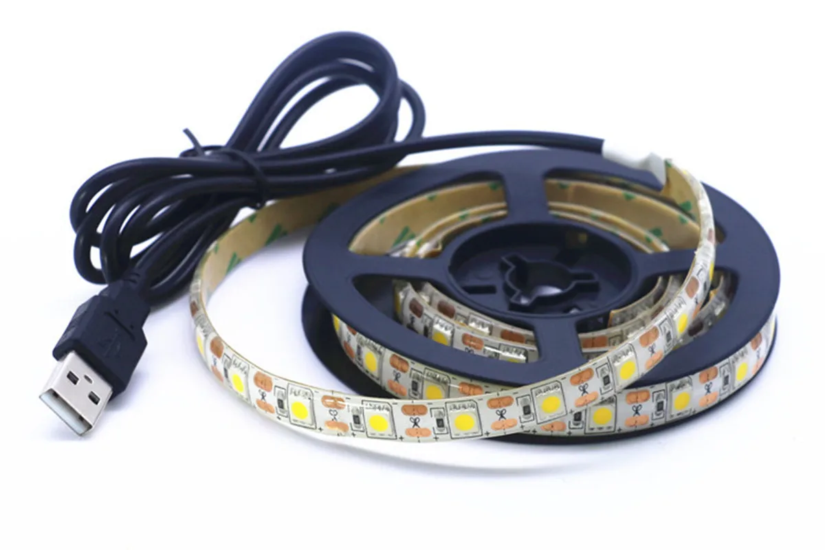 SMD5050 RGB LED Strip for tv backlight lamp for  5m led TV light for Cupboard Wardrobe Cabinet LED Diode background lighting