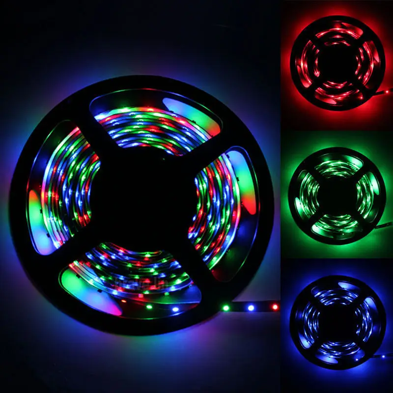 LED Strip Light 12V 5M 300 Leds SMD 3528 Diode Tape RGB & Single Colors High Quality LED Ribbon Flexible Home Decoration Lights