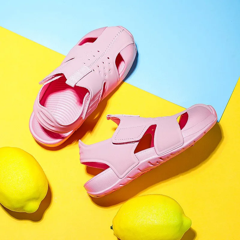 Children Summer Beach Sandals Boys Breathable Sports Sandals Girls Fashion Candy Color Cool Sandals Baby Soft Light Summer Shoes