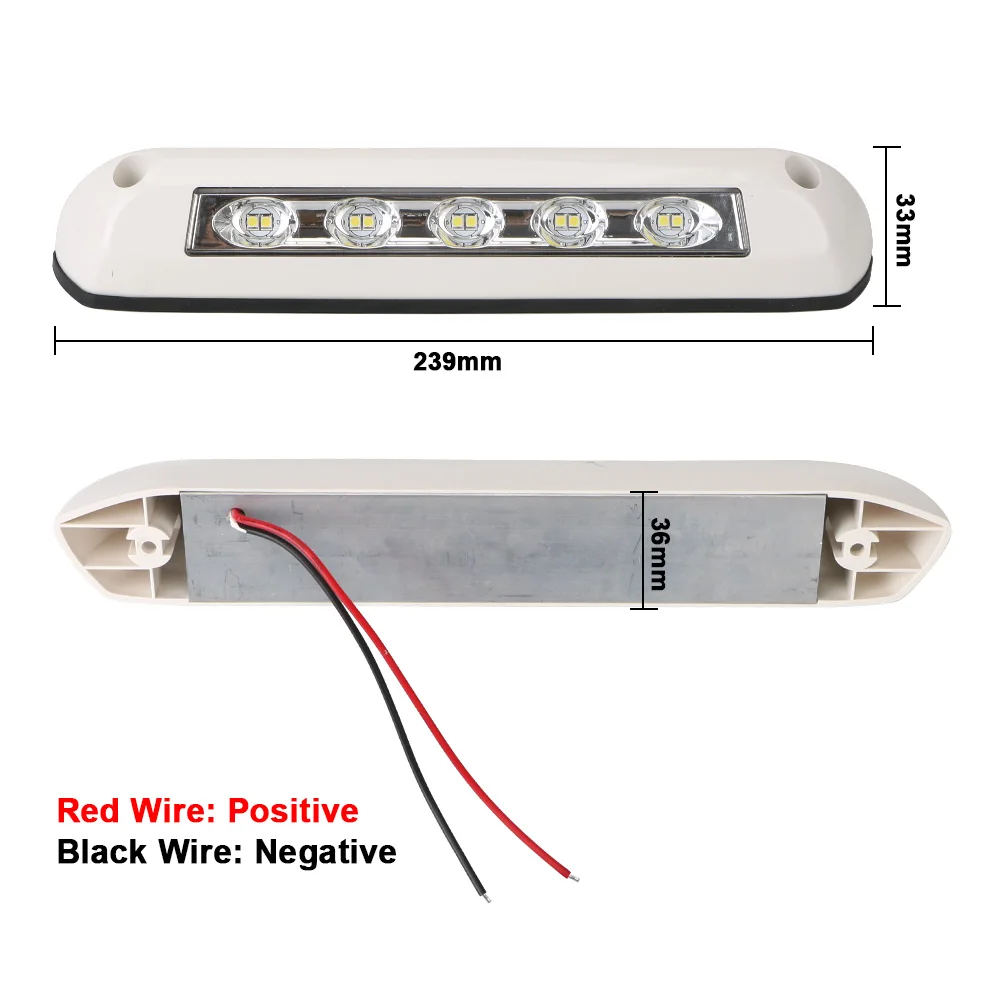 LED Awning Porch Light RV Van Trailer Exterior Lamp 12V/24V Caravan Interior Wall Lamps Waterproof