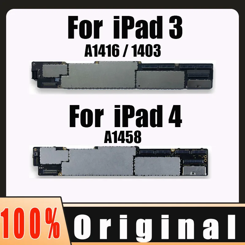 A1395 A1416 A1403 A1458 A1566 A1474 Wifi Free iCloud Logic Main Boards for iPad 2 3 4 Air 1 2 Motherboard 16GB 32GB 64GB