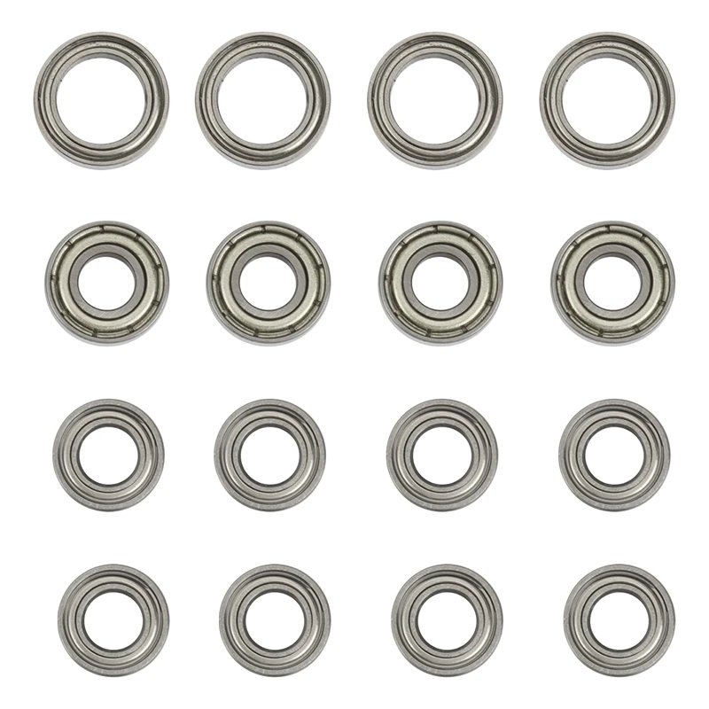 16Pcs Ball Bearing Kit for Tamiya TT02 TT-02 TT02D TT-02D 1/10 RC Car Upgrade Parts Accessories