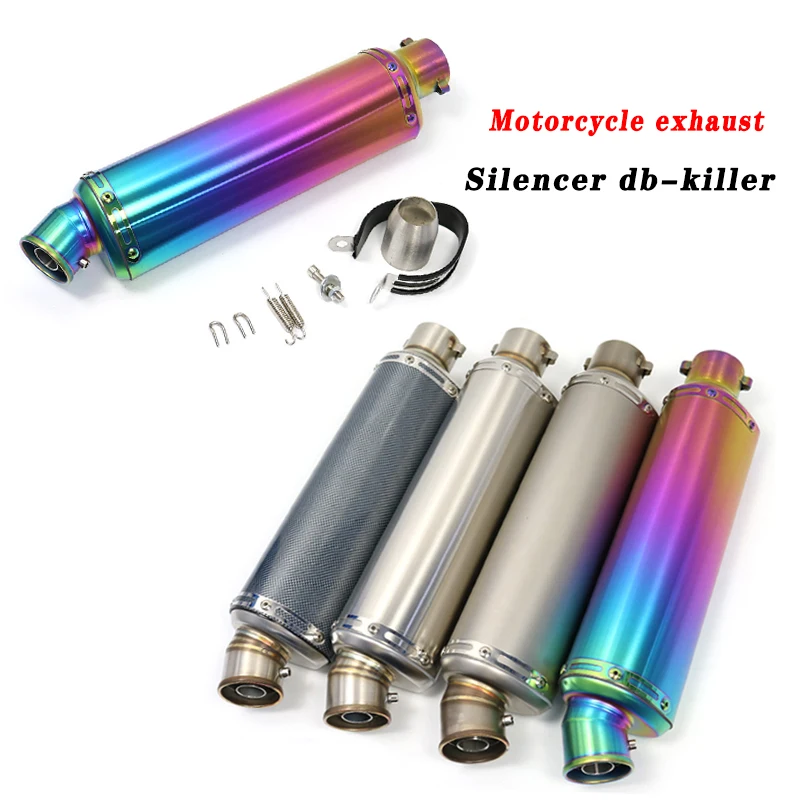 

General Modified Motorcycle Triangle Exhaust System For Ktm 390 Mt07 Tenere 700 S1000rr Xmax Color Muffler Db Killer