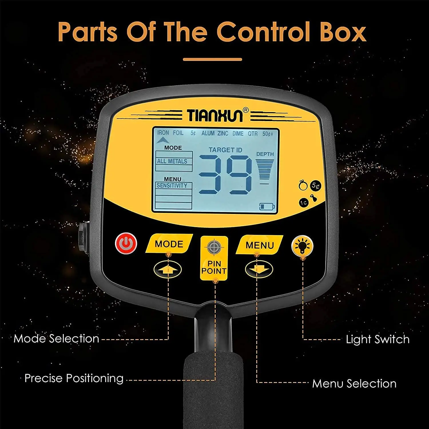 Professional Underground Metal Detector TX-950 LCD Display 11 inch High Accuracy Waterproof Search Coil TX-860 MAX. Depth 3-5M