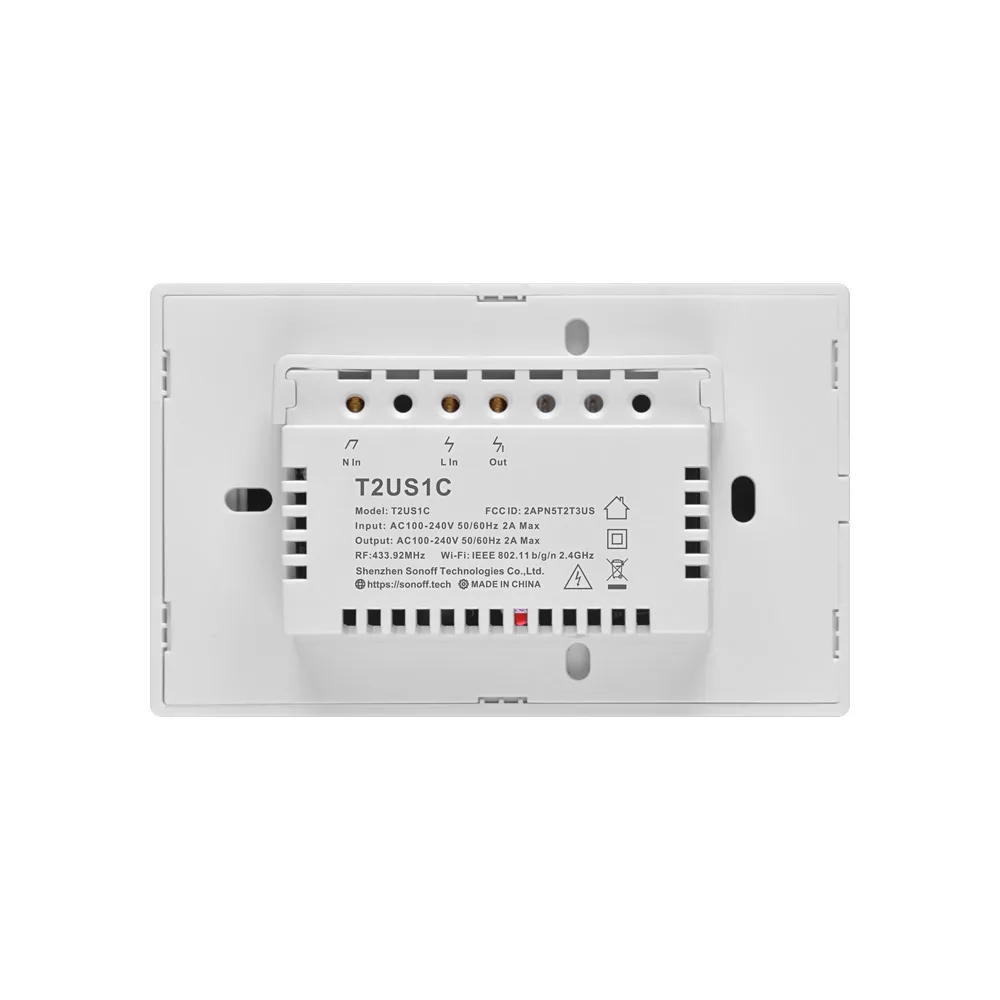 Sonoff-interruptor inteligente TX T2 US, 1, 2, 3 Entradas, Wifi, RF/433/Panel táctil de cristal de lujo, interruptor de pared, Control remoto para casa inteligente, Alexa