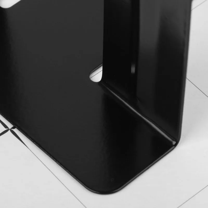 Sunshine Simple Style Metal Bookends Iron Support Holder Nonskid Desk Stands for Books