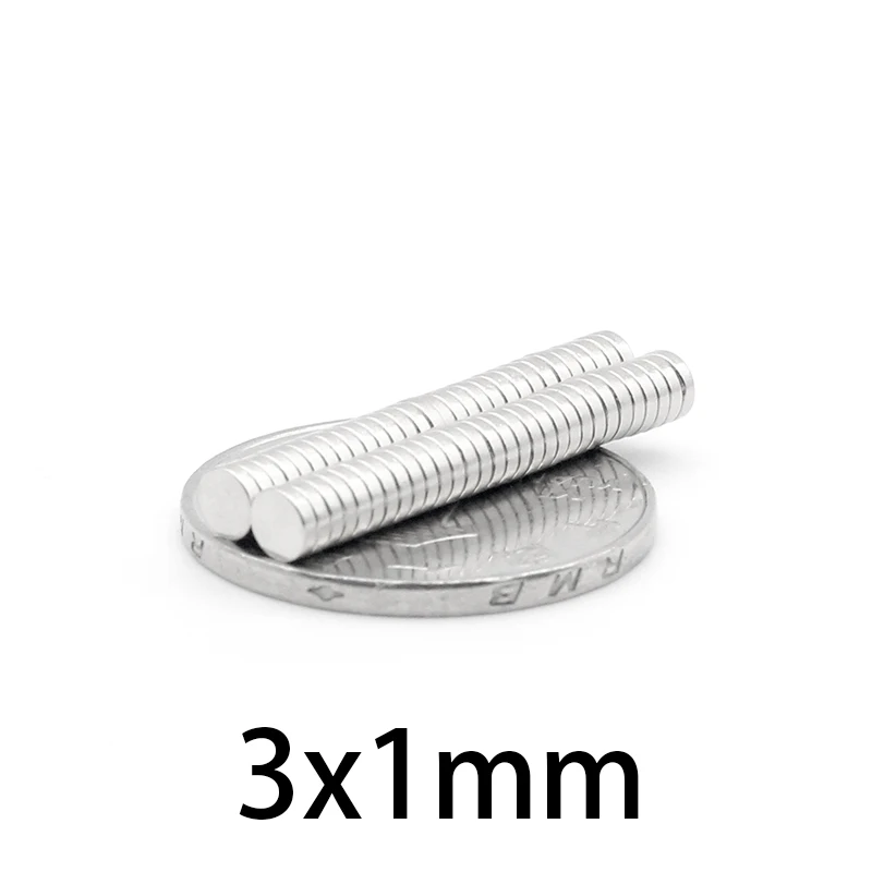 100-2000 pcs Mini Disc Magnets 3mm*1mm Neodymium N35 Magnet Dia 3x1mm Permanent NdFeB Super Strong Powerful circle 3mmx1mm