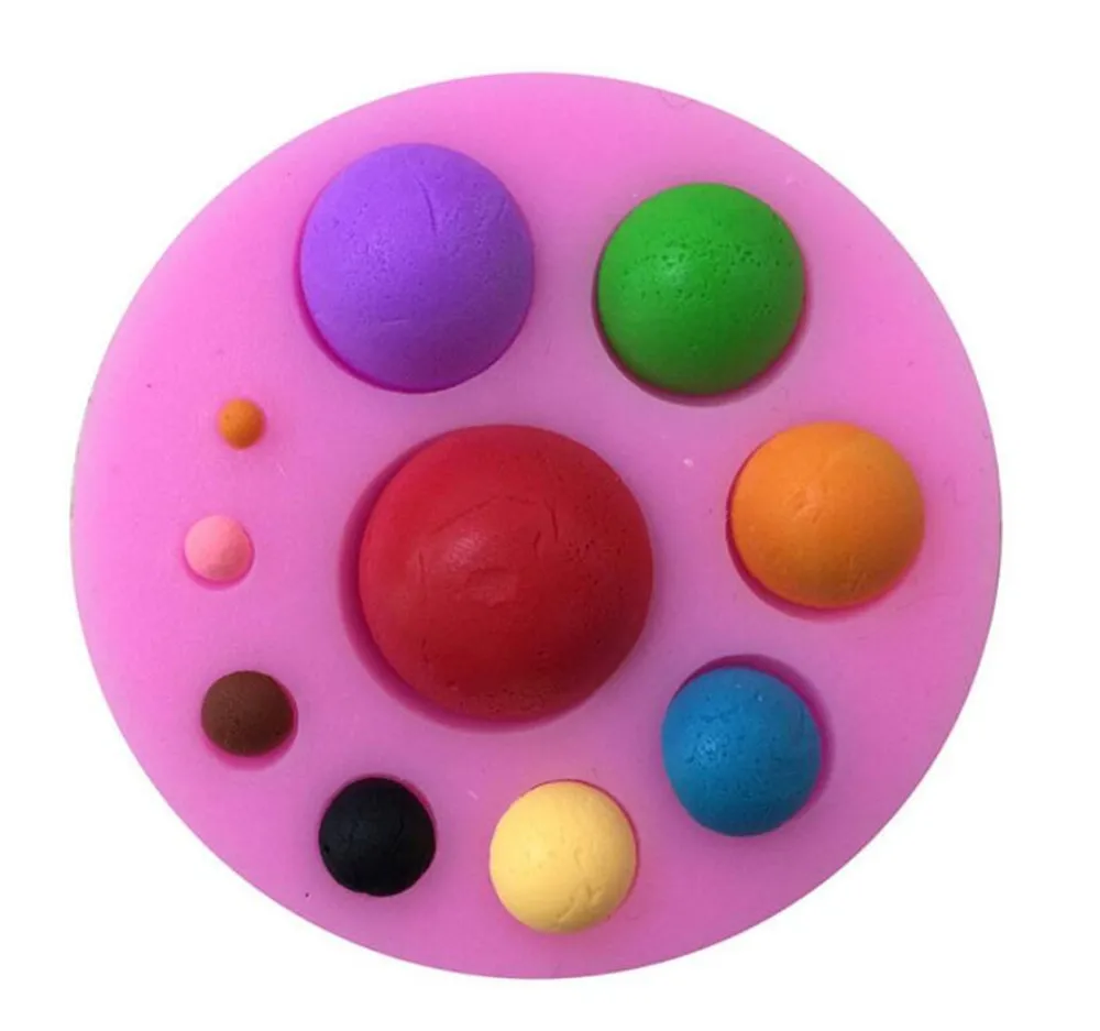 Hot 100pcs/lot Sugarcraft Circle Silicone Mold Fondant Mold Cake Chocolate Mould DIY Baking Candy Maker Mousse Mould