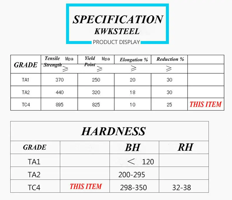 Titanium Alloy Bar Rod UNS Gr5 TC4 BT6 TAP6400 Titanium Ti Round Bars Industry CNC Machine Use DIY Material Anti-corrosion Model