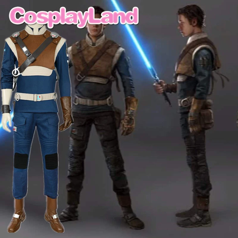 StarWars Jedi Fallen Order Cal Kestis Cosplay Costume Halloween Party Costumes Super Men Battle Suit Costume