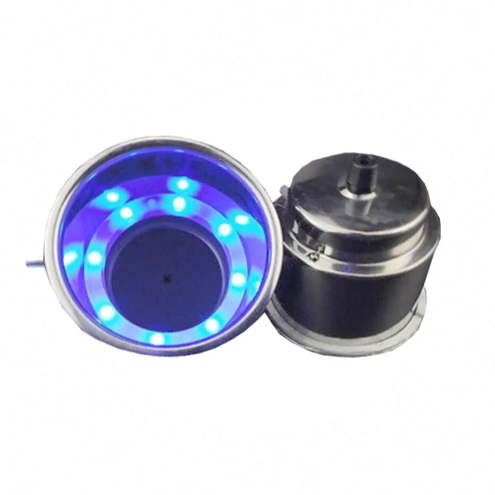 2Pcs Boat 304 Stainless Steel Blue Light 12V 8 LED Cup Drink Holder Mount Recessed For Car Truck Camping Water Bottle Holder