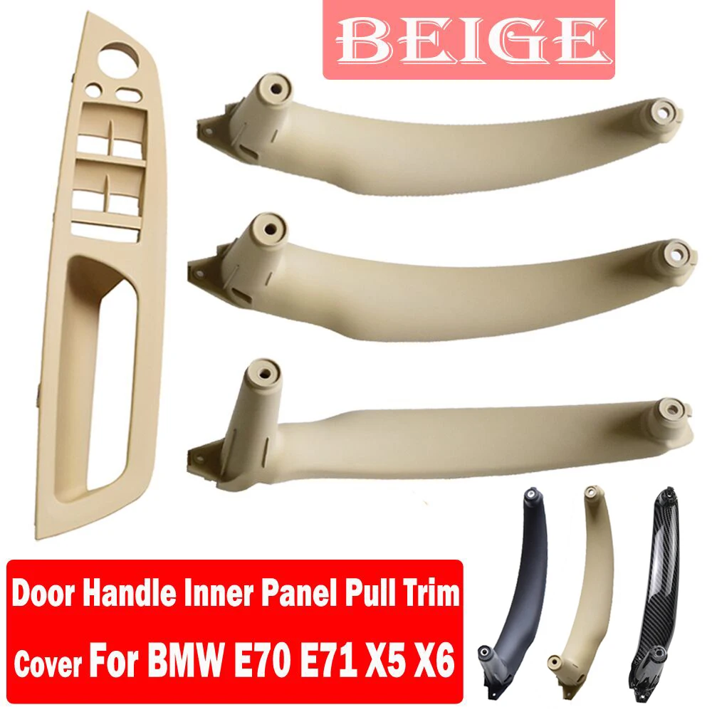 

4PCS/set High Quality Left Hand Driver Door Pull Handles Kit Auto Interior Replacement Parts For BMW X5 X6 E70 E71 2007-2013