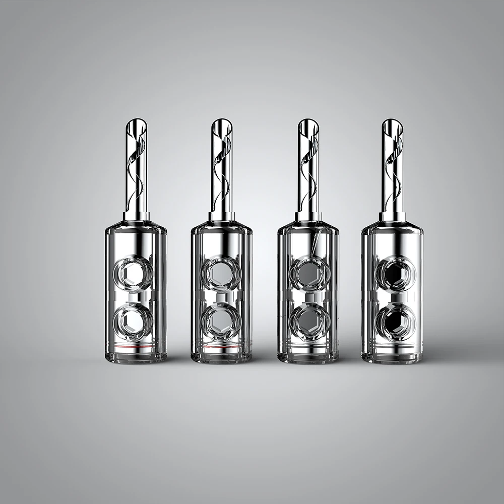 Высококачественные Аудиоразъемы B551R с родиевым/золотым покрытием, разъемы типа банан BFA, 5 мм для Hi-Fi аудиоусилителя, кабеля для CD-плеера