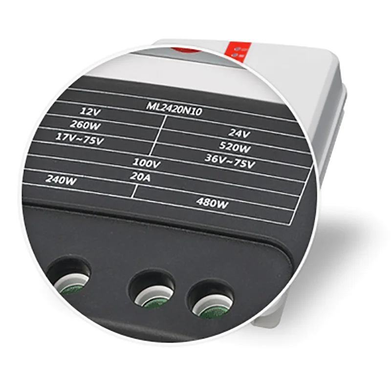 MPPT الشمسية تهمة التفريغ تحكم 12 فولت 24 فولت 36 فولت 48 فولت السيارات 60A 99.9% كفاءة RS48 جهاز الطاقة الشمسية المنزلية قافلة سيارة مخيم ML4860