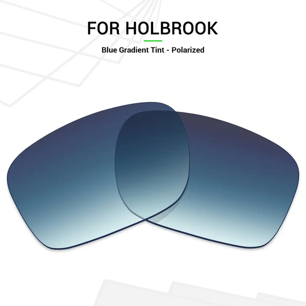 

SNARK Anti-Scratch POLARIZED Replacement Lenses for-Oakley Holbrook OO9102 Sunglasses Blue Gradient Tint