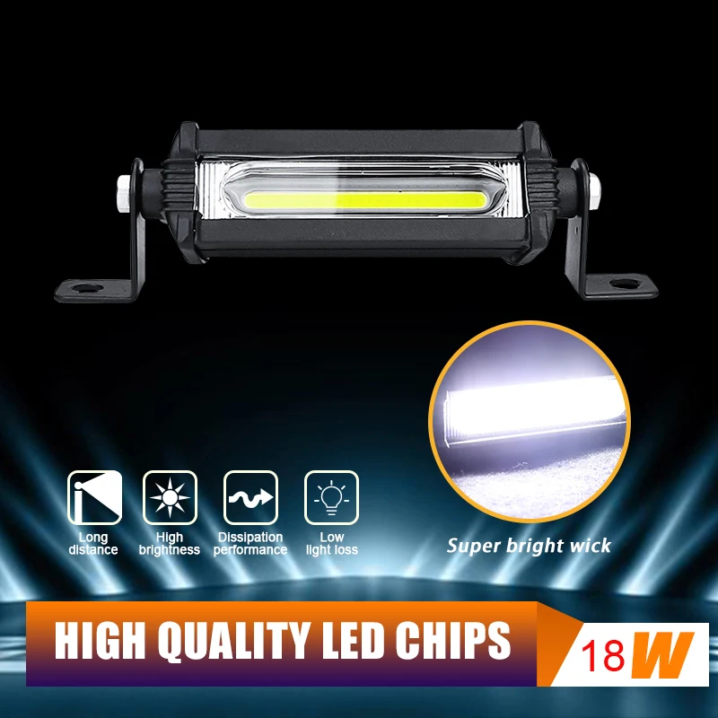 Led Work Lights Tractors Trucks 12V 24V COB 4 Inch Headlight Motorbike Scooter Atv Led Bar Spotlight Driving Fog Lights Offroad