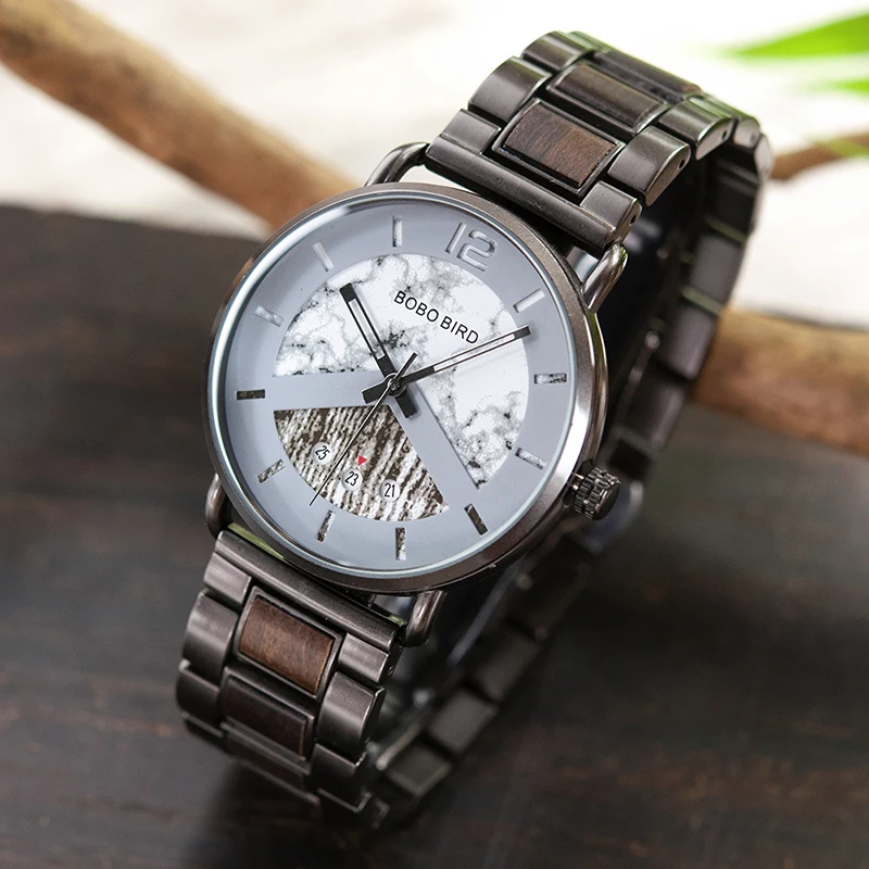 BOBO BIRD-Montres en bois pour hommes, montres-bracelets à prix spéciaux, horloge en bois personnalisée de haute qualité, livraison directe