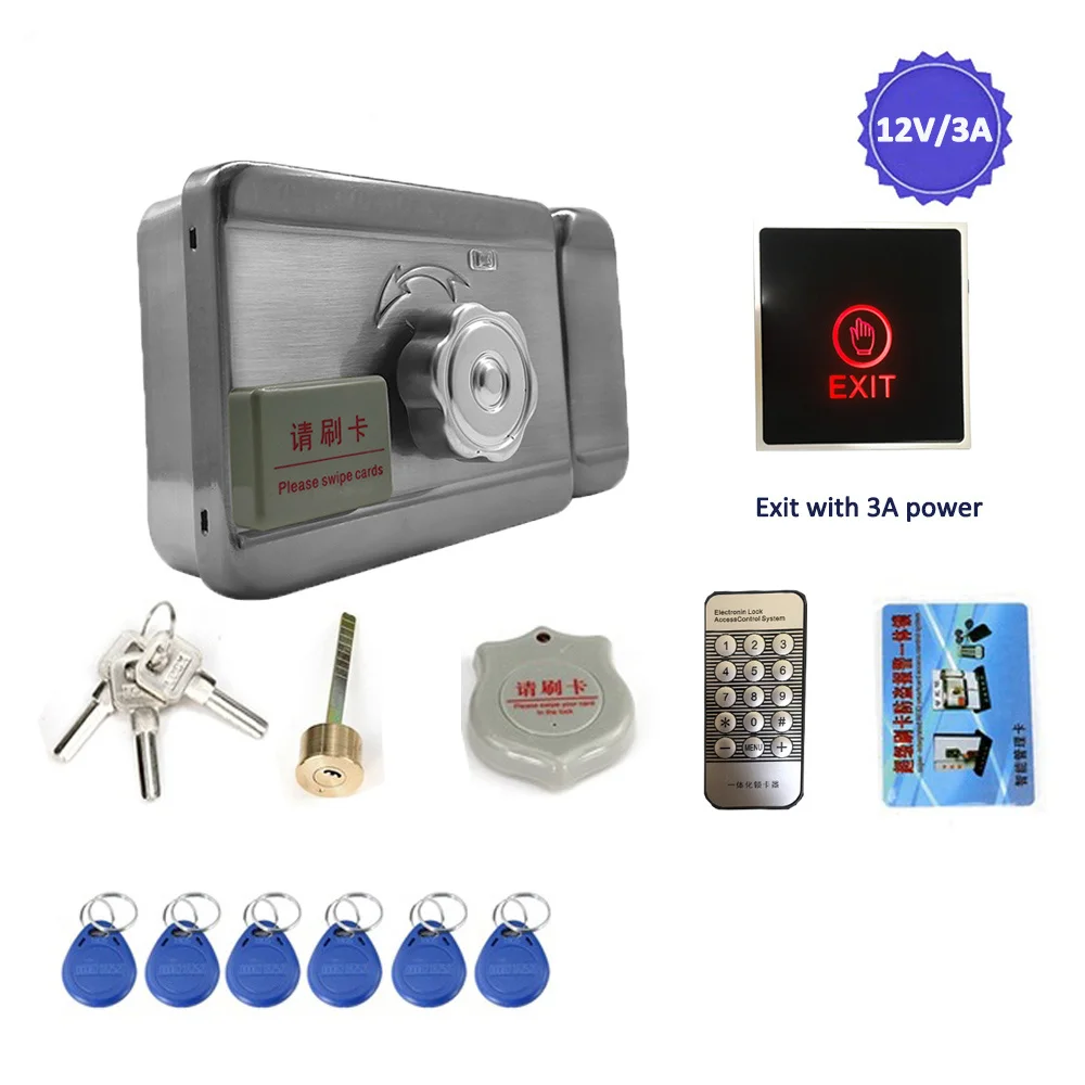 Dragonsview 7 Inch Video Intercom with Lock Video Door Phone Doorbell Camera Exit Unlock Button Day Night Vision Waterproof