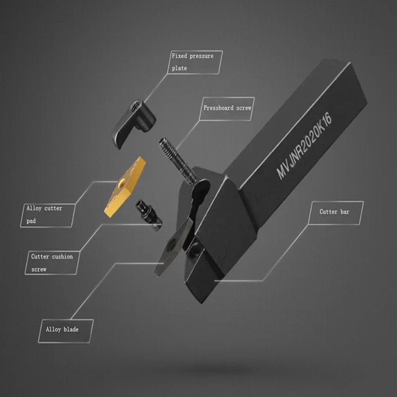 VOKET Lathe profiling machining external turning tool bar MVJNR MVJNL 1616 2020 2525 3232 K16 M16 P16