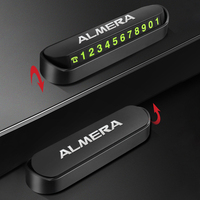 Car Temporary Stop Sign Parking Card Telephone Number Card Plate for Nissan Almera G15 N16 Car-Styling Accessories