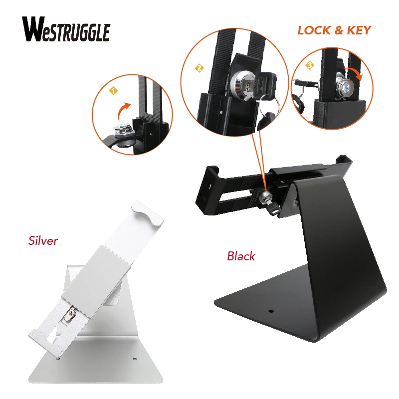 Desktop Anti-Theft Security with Lock & Key Bracket for 8-13