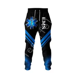 Tessffel Emergency Medical Service EMS 3D Printed Casual Men Trousers 2021 New Fashion Streetwear Autumn Loose Sports Pants E40