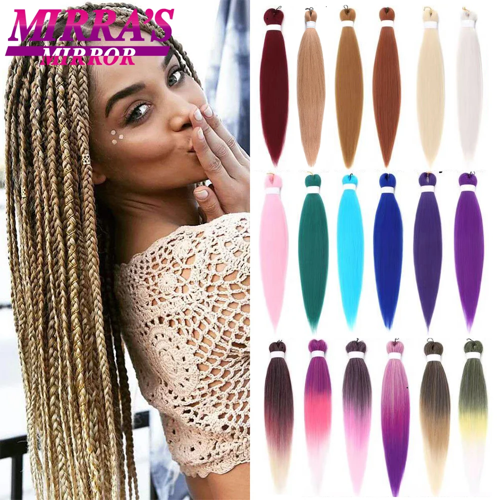 Mirra's Mirror-extensiones de cabello Afro Jumbo, pelo sintético para trenzas preestirado, trenza de Caja Profesional, 26 pulgadas