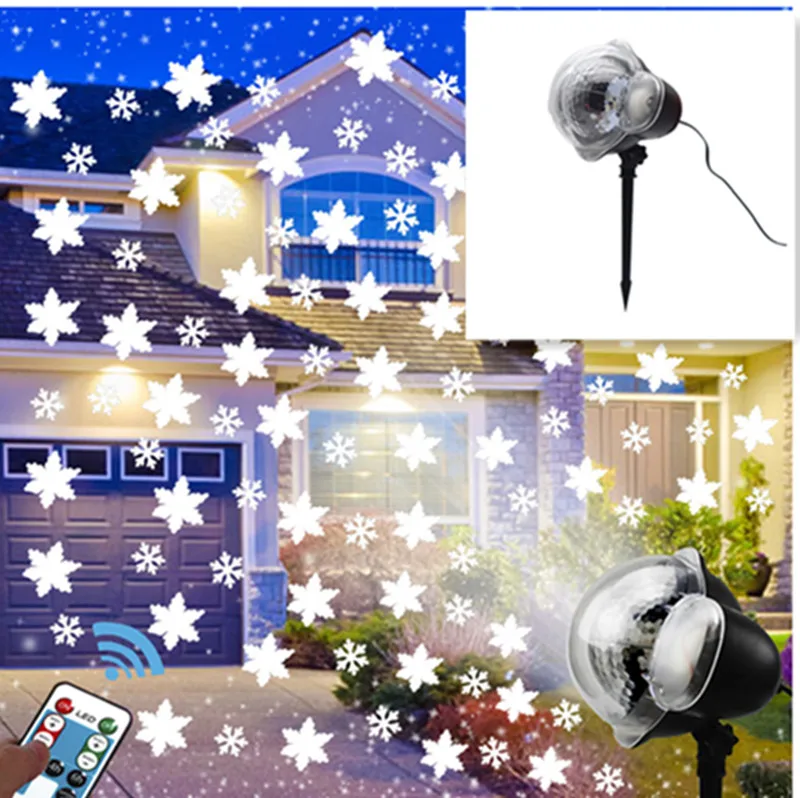 Snowfall Projector LED Stage Light Outdoor Waterproof LED Lawn Lamp Moving Snow Garden Laser Projector Lamp for Christmas Part