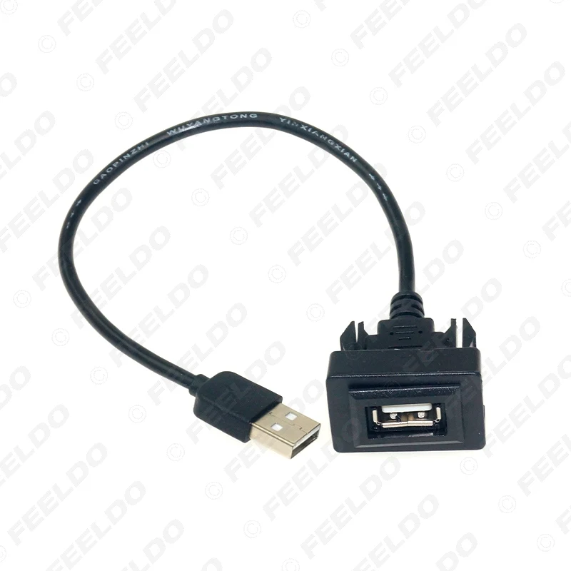 سيارة USB سلك محول لتويوتا لوحة القيادة فلوش جبل USB 2.0 ميناء لوحة ذكر إلى أنثى تمديد كابل توصيل شاحن