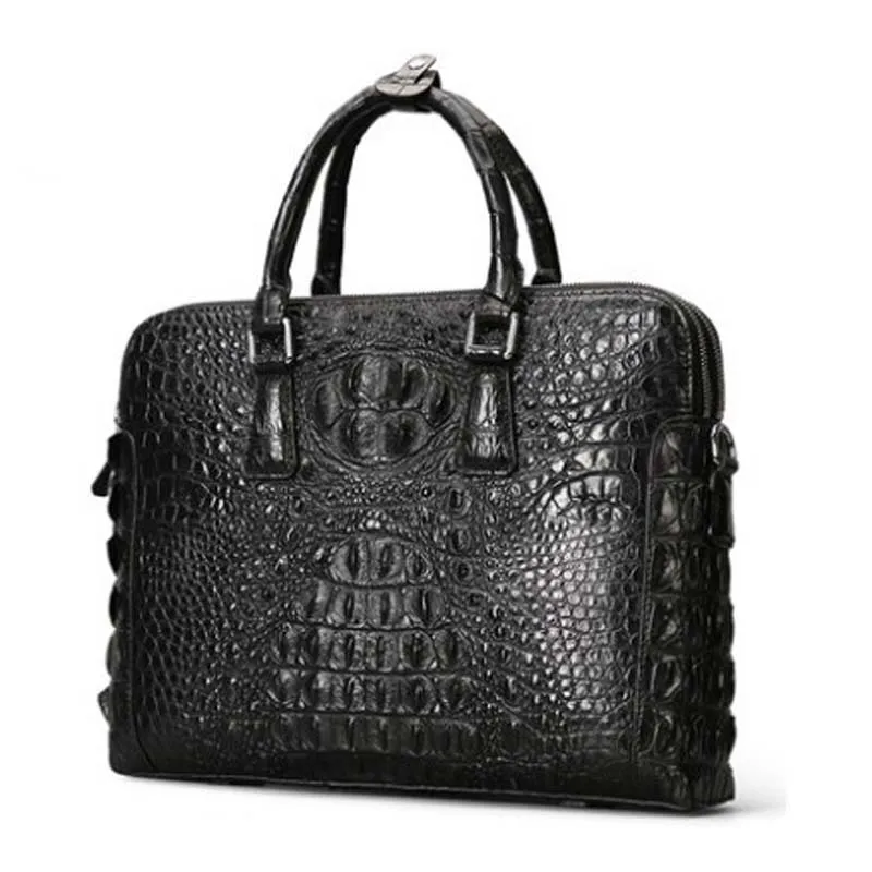 

langhao men handbag male crocodile leather single shoulder Men's handbags Cross section square business Men's briefcase