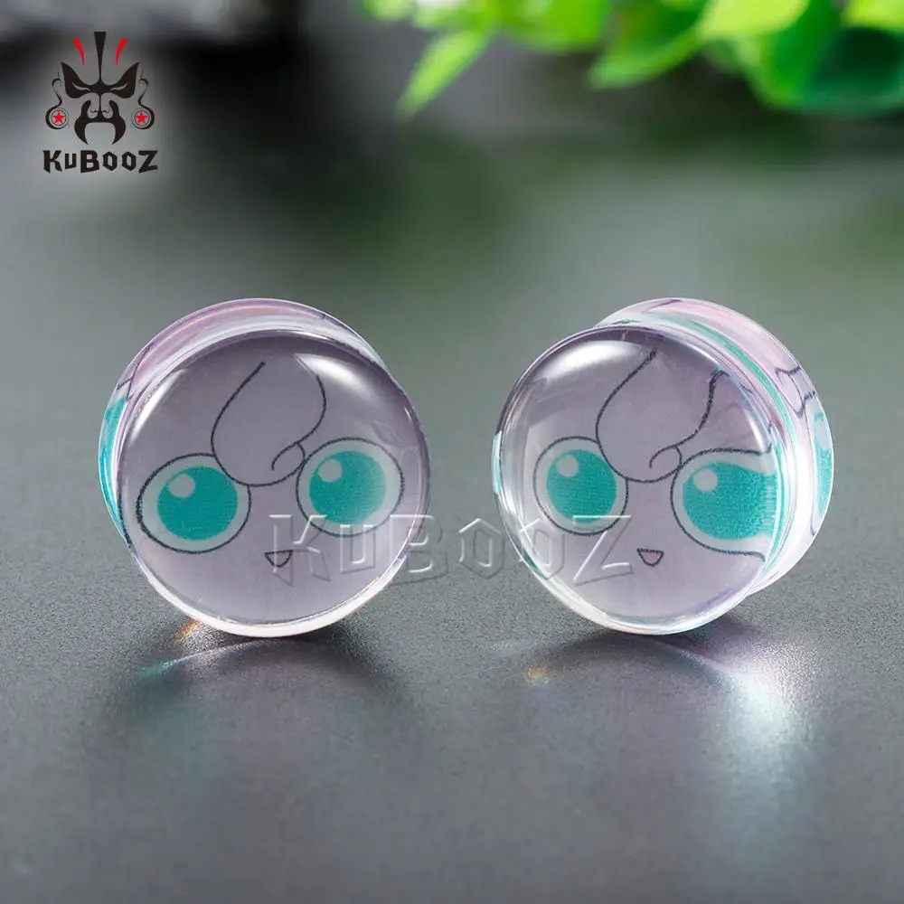 KUBOOZ Piercing 1 Pair Ear Gauges Flesh Tunnels and Plugs Acrylic Saddle Stretchers Size 0g 8mm to 1 inch 25mm.