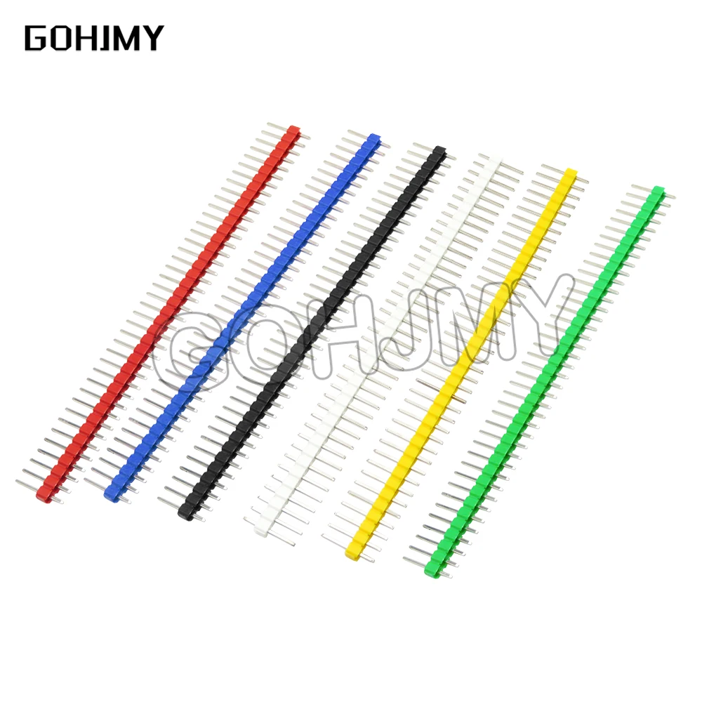 10PCS 2.54MM 40Pin 1x40P Male Pin Header Strip Single Row Male Breakable Pin Header Connector Strip For Arduino high quality