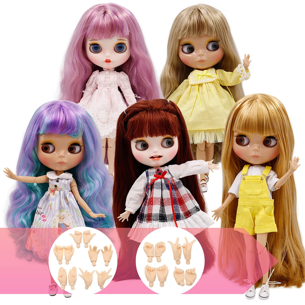 Boneca oled blyth com corpo articulado, brinquedo nude bjd de moda, presente para meninas, nova oferta especial com conjunto de mão a & b