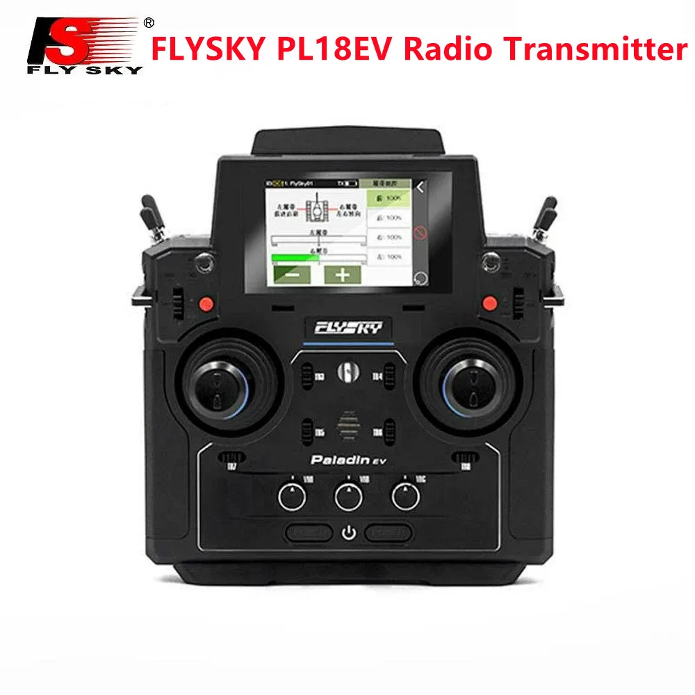 FLYSKY PL18EV Paladin 2.4G 18CH 5D Hall Sensor Gimbals AFHDS3 Radio Transmitter 3.5Inch TFT Touch Screen Model2 for RC Model Car