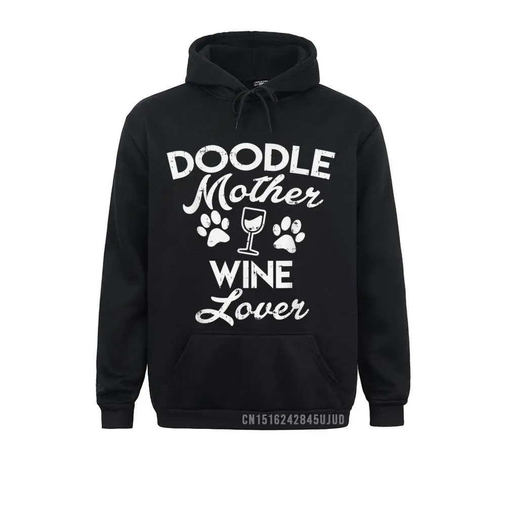 Doodle Mother Wine Lover Alcohol Goldendoodle Women Gift Pullover Youthful Hoodies Autumn Women Sweatshirts Unique Hoods