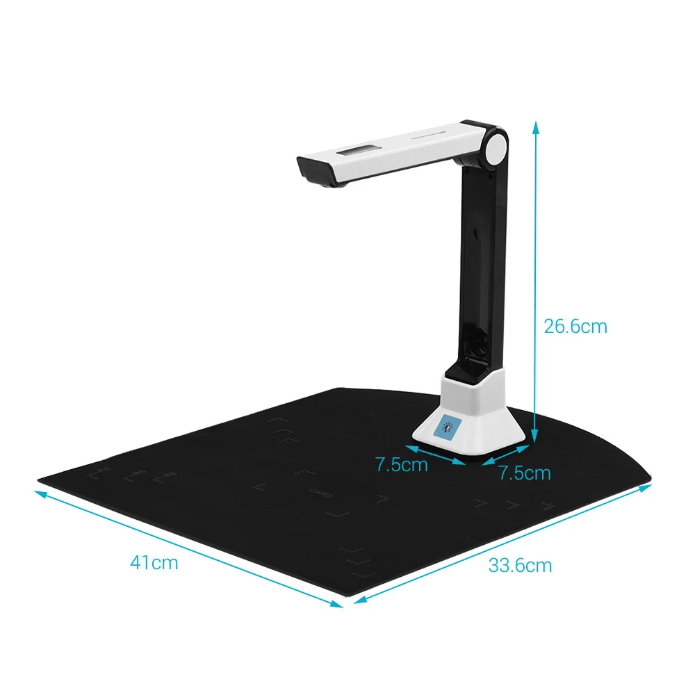 Portable Document scanner a4 10 Mega pixel book scanner documents camera a4 paper files High Definition escaner documentos