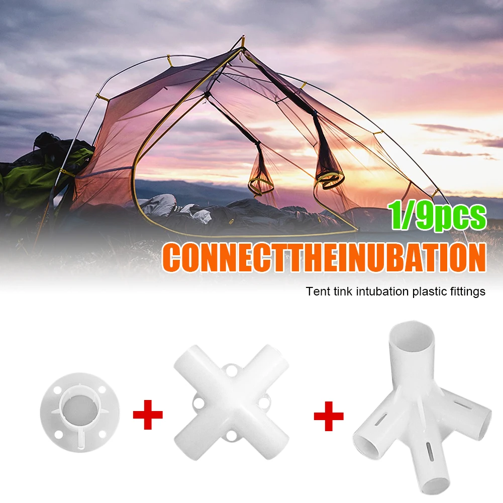 9PCS 40x40mm Tent Connector Parts Tent Replacement Spare Parts Plastic Tent Feet Corner Tent Accessories for Outdoor Camping