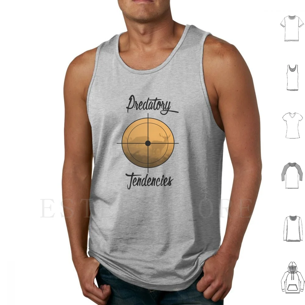 Tendencies Fog Tank Tops Vest Sleeveless Wild Woodland Nature Primitive Country Free Deer Coyote Elk Bear Hunting Outdoors