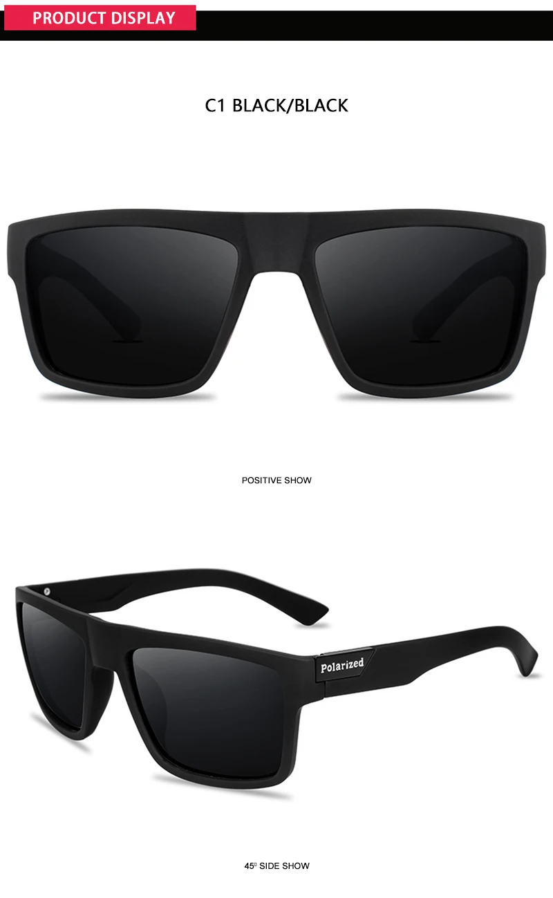 Stilvolle Sport Polarisierte Sonnenbrille Männer Frauen Fashion Square Männliche Sonnenbrille Vintage Fahren Angeln Outdoor Shades UV400 – Detail 10
