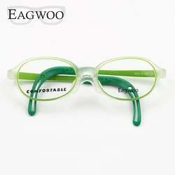 Eagwoo Molle Del Silicone Occhiali Da Vista Per Bambini Telaio Dell'ottica Piccolo Della Ragazza del Ragazzo Occhiali Tempio con la Stringa Regolabile Verde