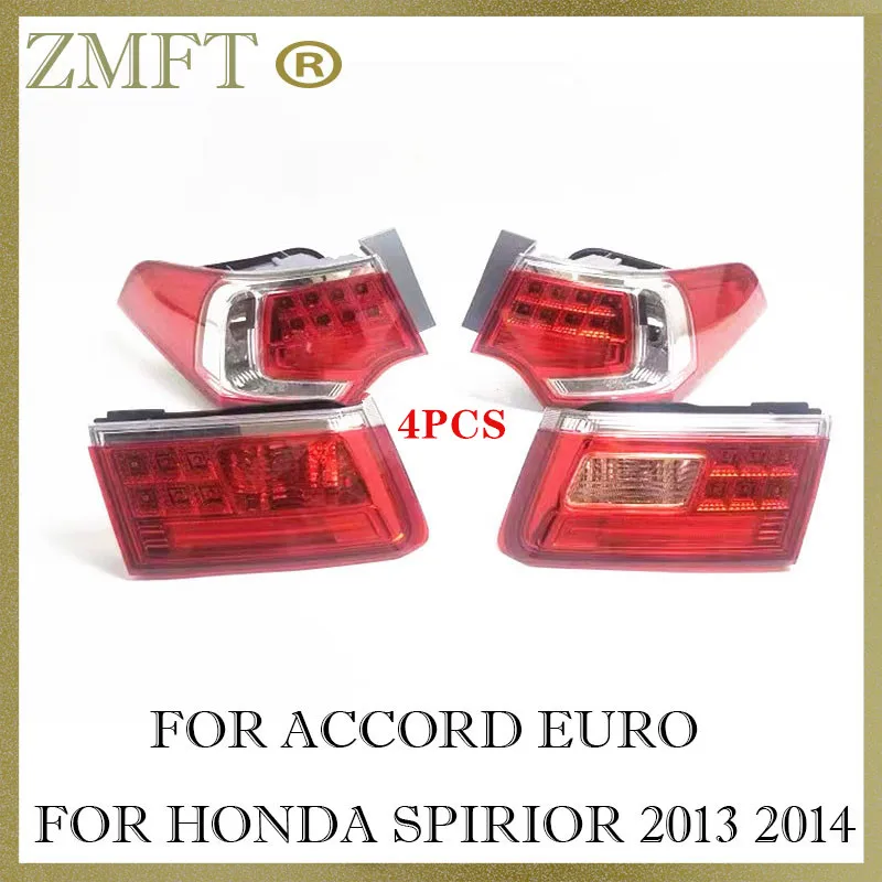 4PCS Left and Right Car Rear Bumper Brake Stop Light Tail Lamp Tail Light For HONDA SPIRIOR For ACCORD Europe CU2 CU1 2013 2014