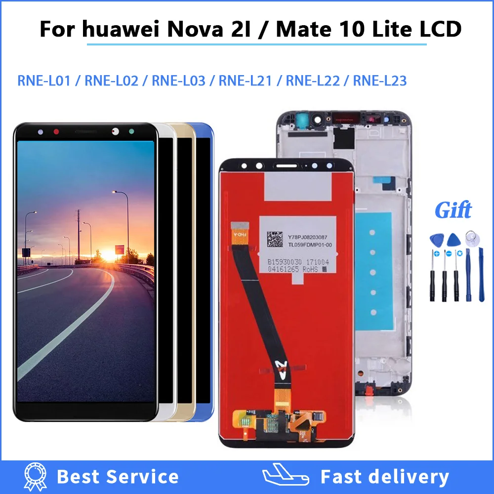 For huawei Nova 2I LCD Display Touch Screen Digitizer Assembly Replacement Panel For Huawei Nova 2i RNE-L21 L22 L23 lcd screen