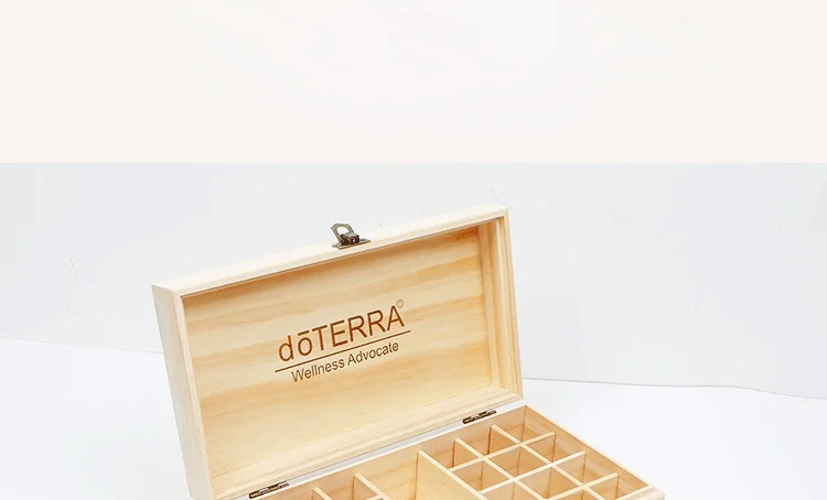 For doTERRA Essential Oil Storage Wooden Box 25 Compartment
