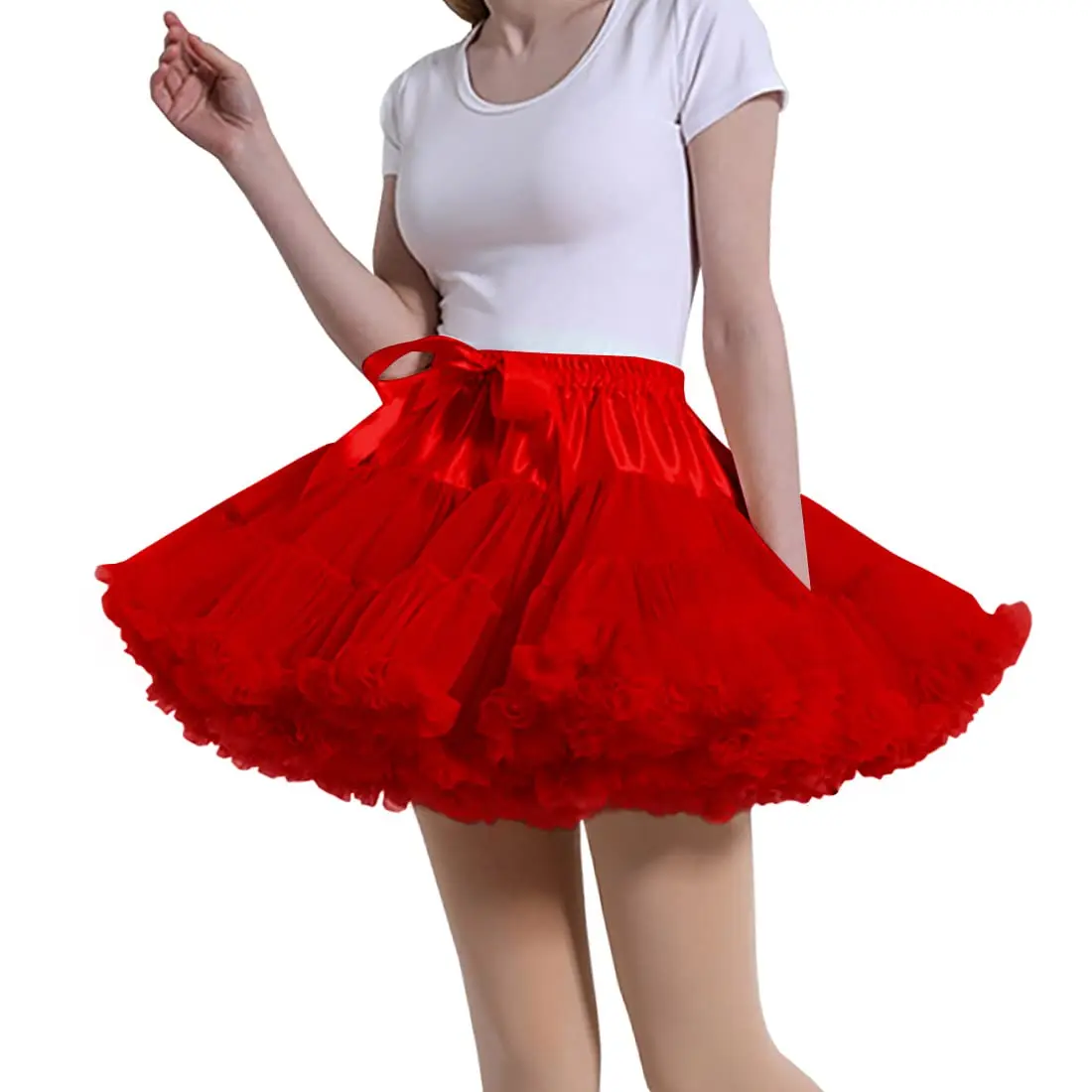 Women's Petticoat Skirt Adult Puffy Tutu Skirt Layered Ballet Tulle Pettiskirts Dress Costume Underskirt 2022