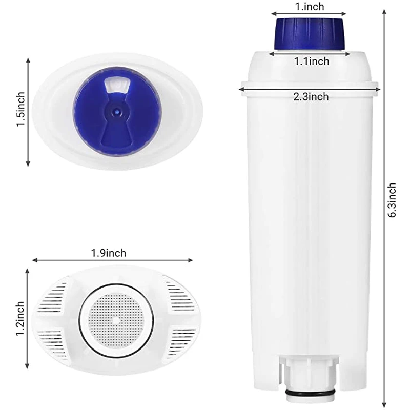 Replace Delonghi DLSC002 Water Filter, Delong Coffee Machine ECAM ESAM ETAM BCO Series Replacement Water Filter